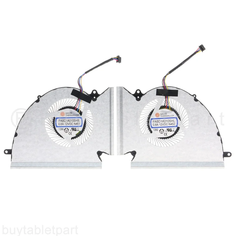 

XYG NEW CPU&GPU Cooling Fan For MSI GP76 GE76 WE76 MS-17K2 MS-17K3 PABD1A010SHR N452.