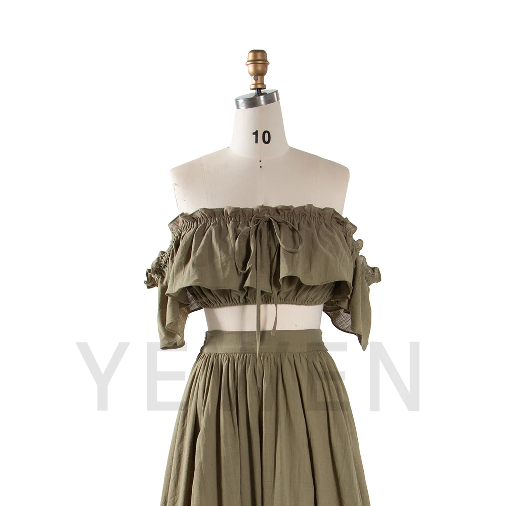 2피스 세트 사진 촬영 드레스 임신부 사진 촬영용 보헤미안 스타일 드레스 YW251018