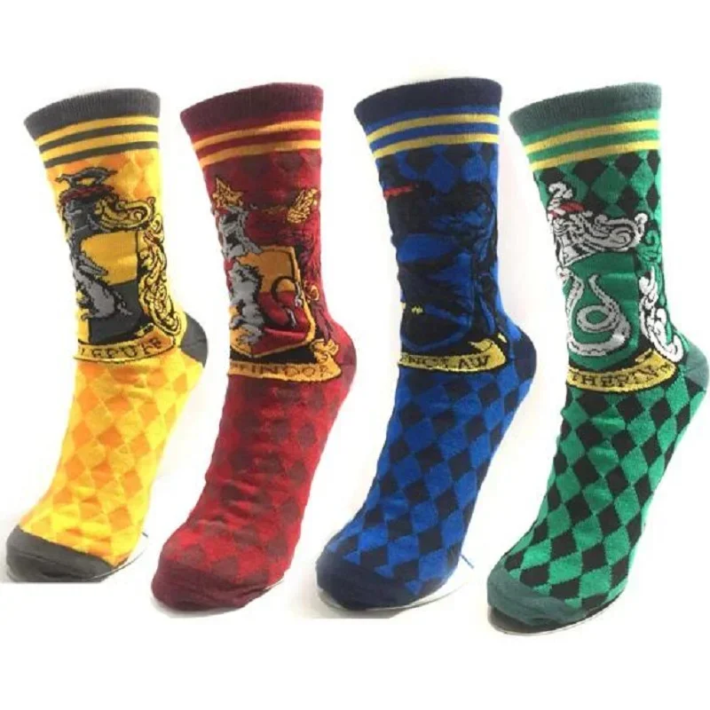 4 Style Wizard School Socks Gryffindor Slytherin Ravenclaw Hufflepuff Warm Cotton Sock Harries Potter Products Kids Toys Gifts