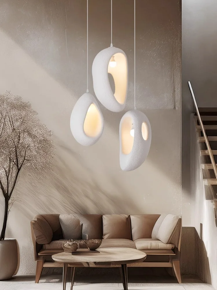 

Japanese Wabi Sabi Led Ceiling Pendant Lamp Nordic Bar Loft Stair Chandelier Home Decoration Living Bedroom Lustre Hanging Light