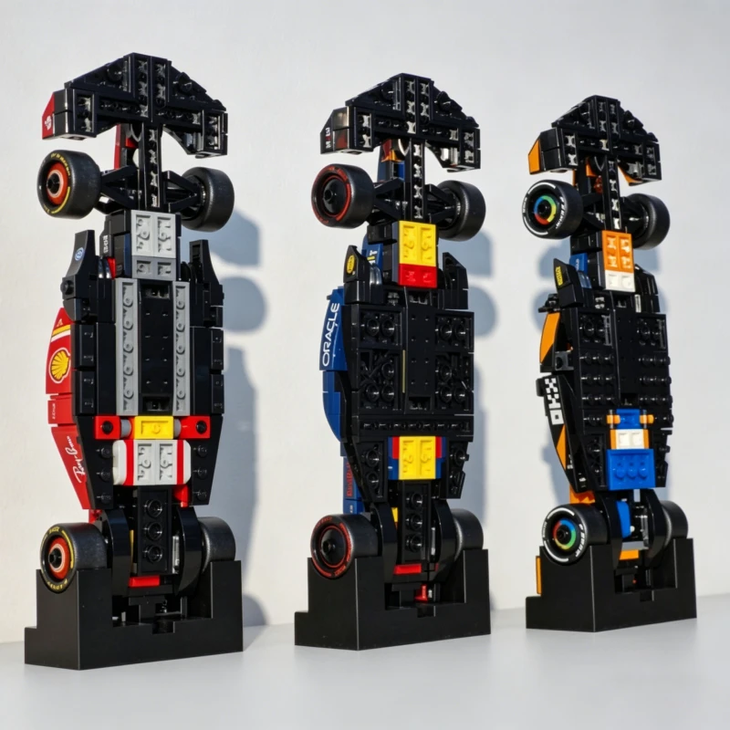1 Stück Kunststoff-Vertikalständer für LEGO Speed Champion F1 Serie Bausteinmodelle Heimdekoration