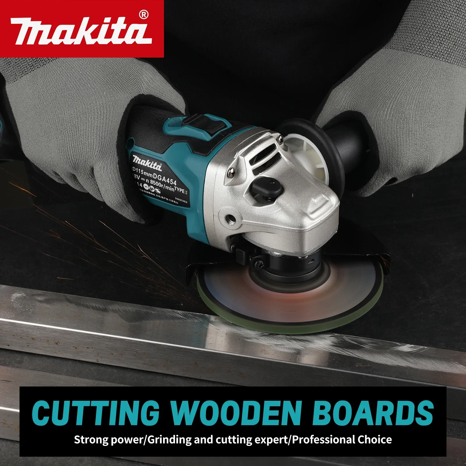 Makita DGA454 18V LXT Brushless Angle Grinder 115mm 8500RPM ADT AFT XPT Anti-Restart Bare Tool