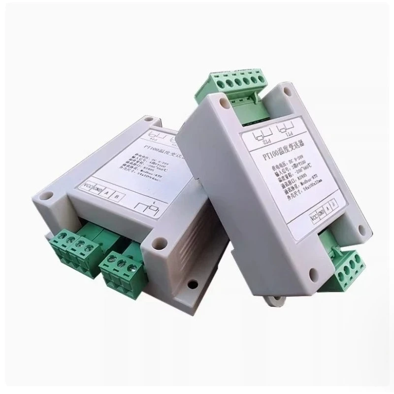 2/4 Channel PT100 Temperature Acquisition Module Isolated RS485 Platinum Thermistor Modbus Transmitter High Precision