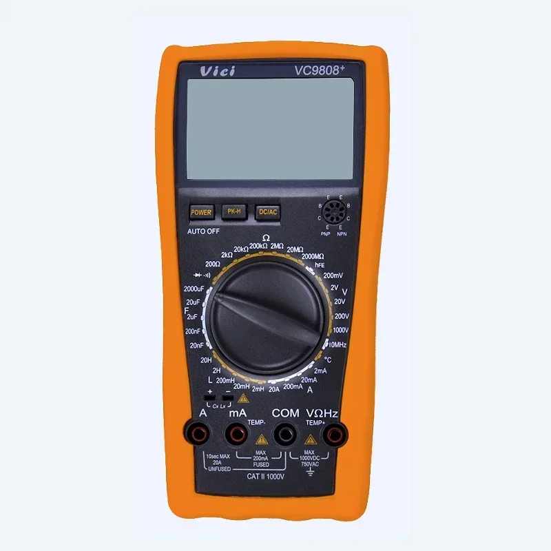 VC9808+ Digital Multimeter Smart Auto Range 1000V 20A Ohm Hz Capacitance Inductance hFE Diode Meter AC DC DMM Multitester