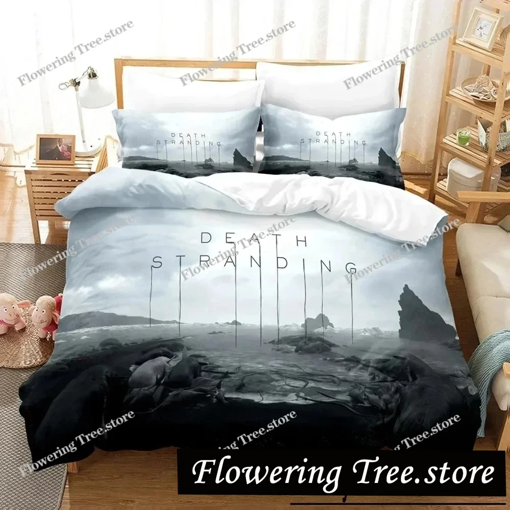 

3D Print Death Stranded Bedding Set Boys Girls Twin Queen Size Duvet Cover Pillowcase Bed Boys Adult Fashion Home Textileextile