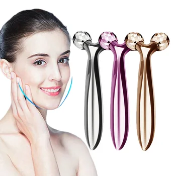 Masajeador Facial con rodillo 3D, rotación de 360 grados, forma Y, masajeador fino con forma de cuerpo completo, levantamiento Facial, eliminador de arrugas, herramienta de belleza para masaje corporal