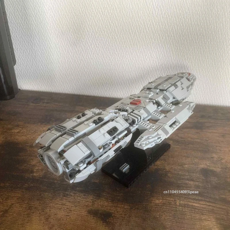 Novo 2004 battlestar pegasus nave espacial blocos de construção kit diy espaço guerra navio guerra montagem tijolos conjunto modelo brinquedos crianças presentes