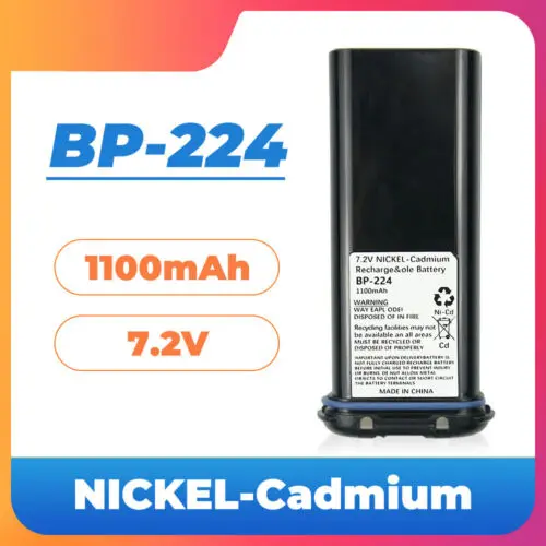 NEW BP-224 7.2V 1100mAh NICKEL-Cadmium Battery for ICOM IC-M2A IC-M2 IC-GM1600