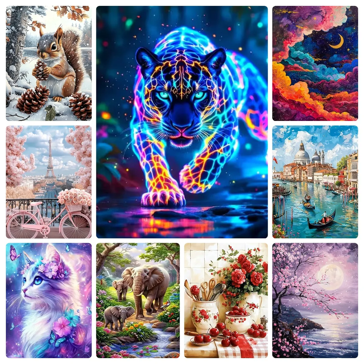 Classic Popular Scenery 500 PCS Jigsaw Puzzles Challenging Family Activity Games for Gameroom Bedroom Livingroom Gift