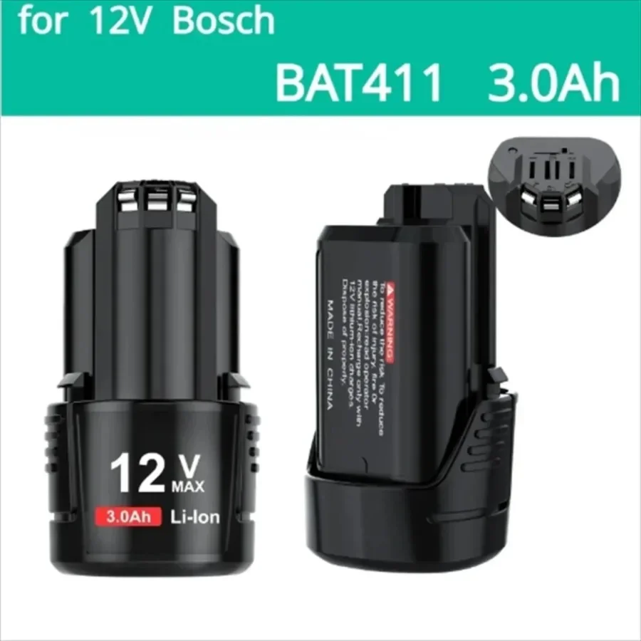 Li-ion battery for Bosch 12V 10.8V 3000mAh BAT411 BAT411A BAT412A BAT420 2607336014 2607336864 G