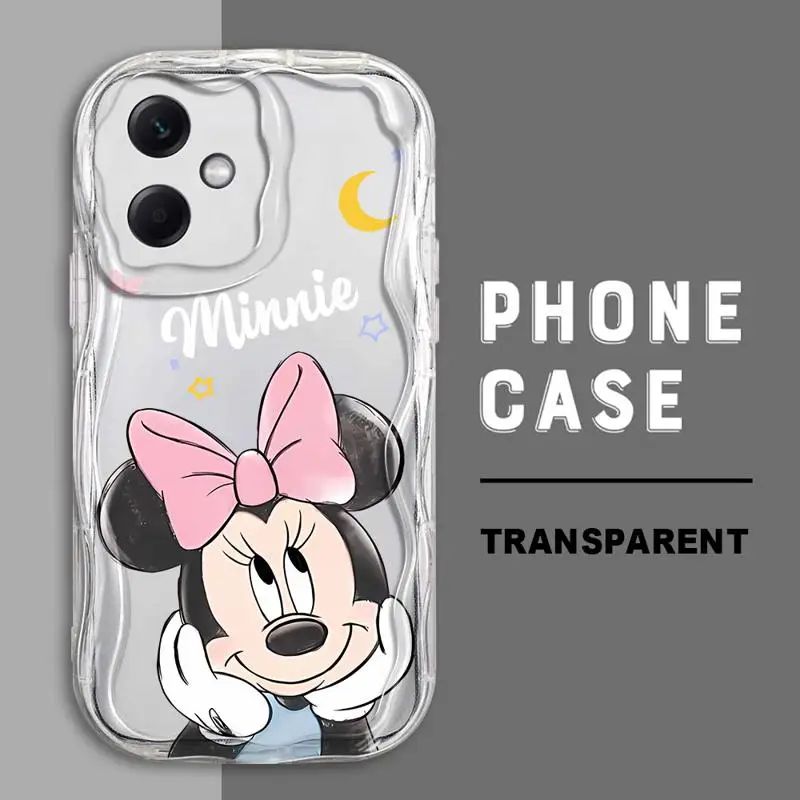

Wave Pattern Solid Color Cream for Redmi Note 13 11S 10 10C 13Pro 5g 9 13C 12S 9C funda phone cases Disney Moon Cute Mickey Mous