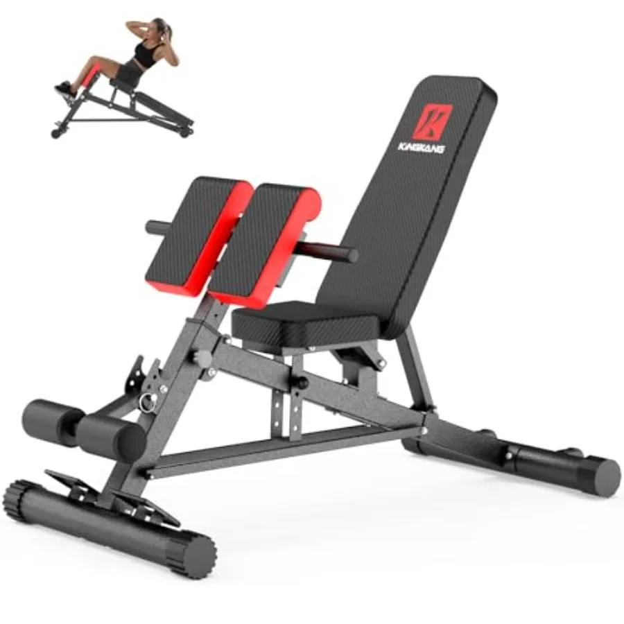 

Adjustable Weight Bench Multi-Functional Roman Chair for Full All-in-One Body Workout Hyper Back Extension and Sit Up
