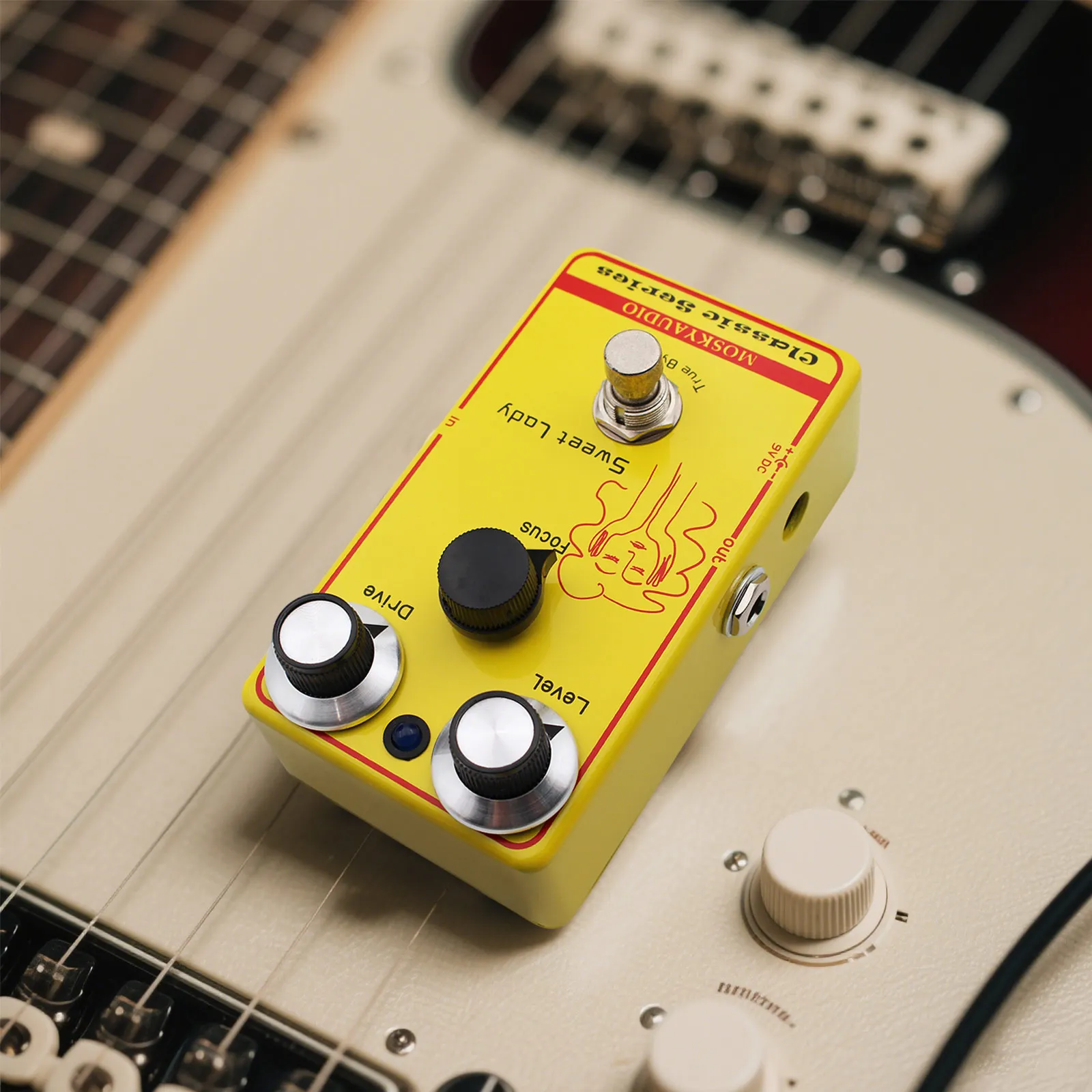 محرك الجيتار/التركيز/التحكم في المستوى MOSKYAUDIO SWEET LADY Overdrive تأثير دواسة اللمس الحساسة منخفضة الكسب Overdrive دواسة