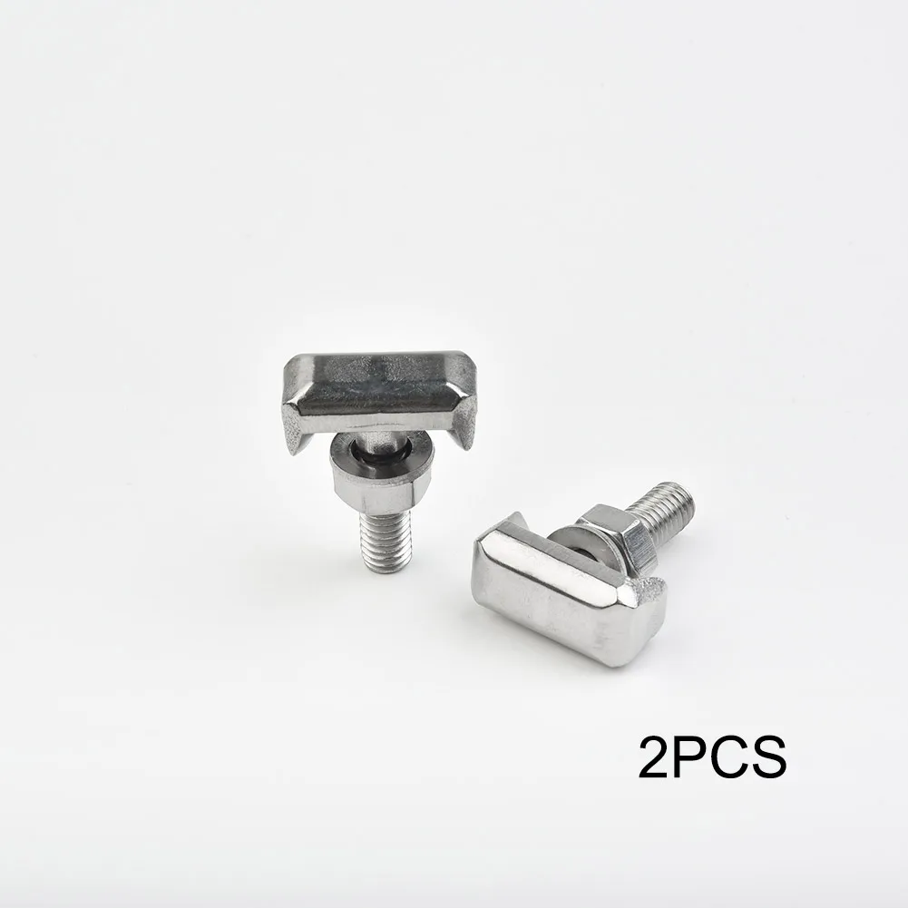 2Pcs Car Battery Cable Terminal Connectors Car T-Bolts Stainless Steel Battery Terminal Connectors Cable Screws 19116852
