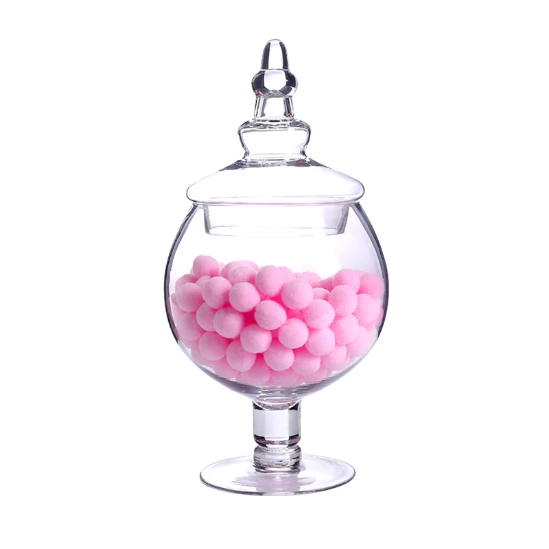 European-style Glass Candy Jars Transparent Glass Storage Jars Transparent Candy Jars Storage Supplies Wedding Decorations