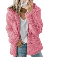 Sudadera con capucha cálida y gruesa de felpa para mujer, cárdigan de Color sólido a la moda, Sudadera con capucha, ropa de abrigo informal cómoda para invierno para mujer 5XL