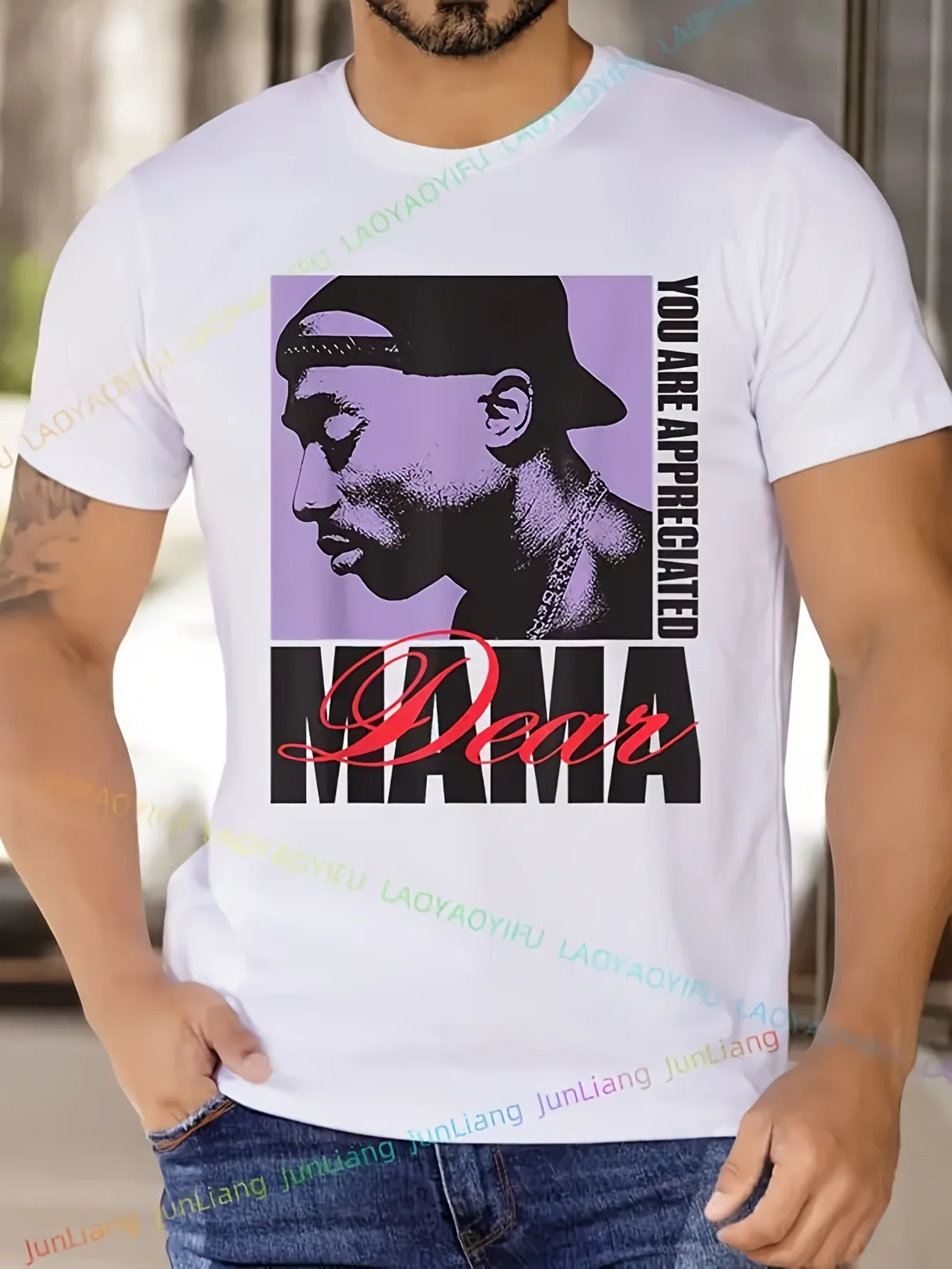 

Tupac 2pac Shakur Rapper Hip Hop Vintage Pattern Short Sleeve Women's Men's Top T-shirt Harajuku 100% Cotton Streetwear