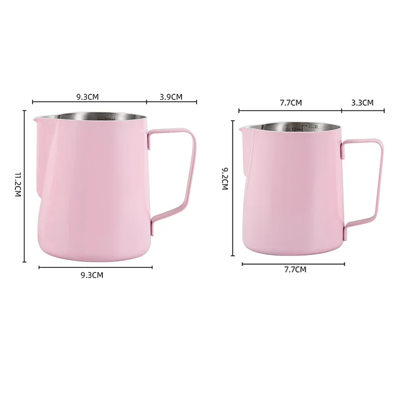 350/600ML Coffee Milk Frothing Pitcher Jug 304 Stainless Steel Precise Scale High Quality Latte Barista Professional CafeUtensil view 6