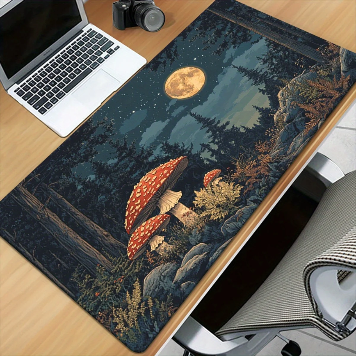

Fantasy Full Moon and Mushroom Forest Mouse Pad Desk Mat gaming mats anti-slip Durable offices accessories keyboard mouse mat