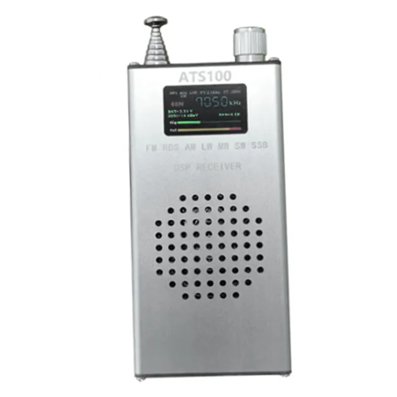 ATS100 SI4732 150K-30MHZ 64M-108MHZ استقبال جميع الموجات FM RDS AM LW MW SW SSB DSP راديو مع بطارية