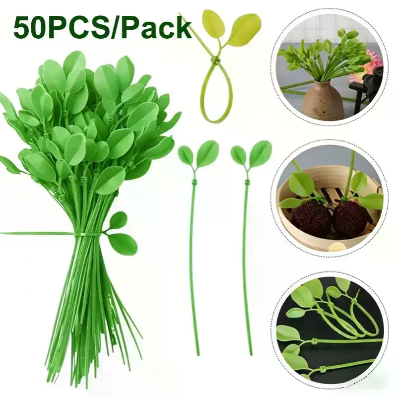 10/20/50pcs Reusable Garden Zip Ties, Plant And Shrub Support, Fixed Straps, Nylon Adjustable Zipper,