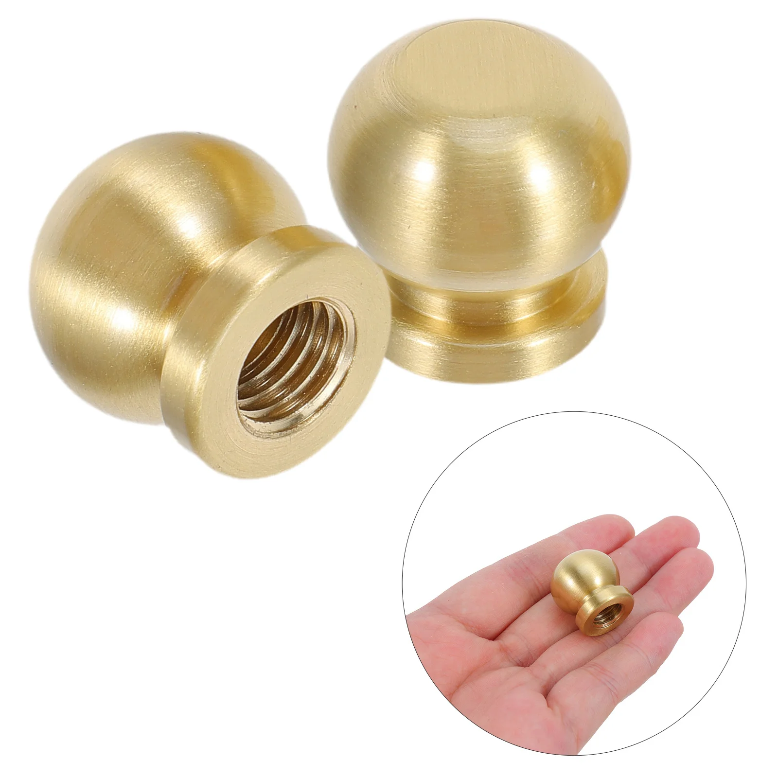 

4pcs Brass Wooden Box Ball Shaped Polished Tray Risers Serving Board Pedestal Legs Furniture Hardware Replacement Parts Small