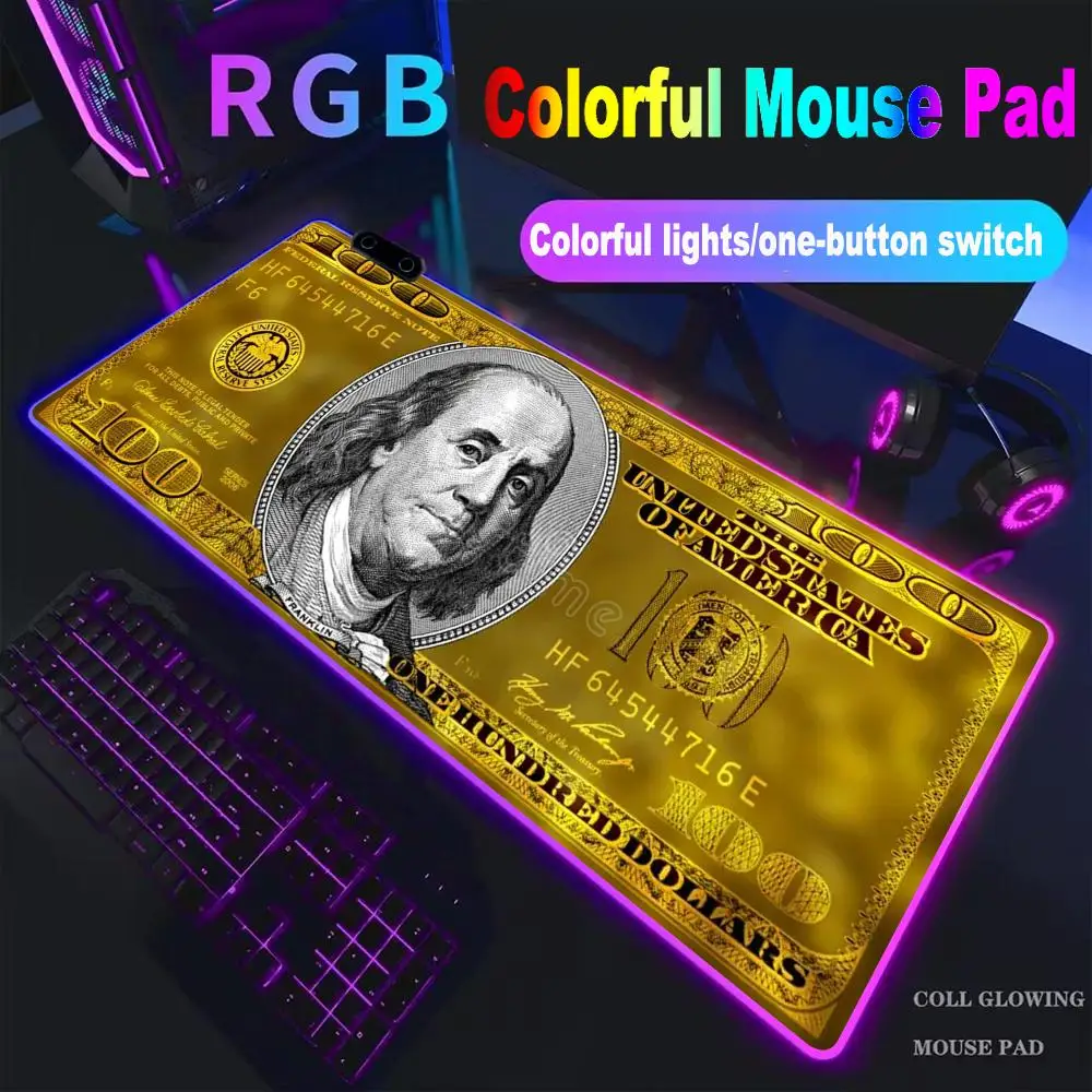 

XAXC Gaming Laptop Dollar Printing Desk Mat Wrist Pad Mouse Pc Accessories Table Pads Deskmat Cabinet Keyboard Keycaps Mausepad