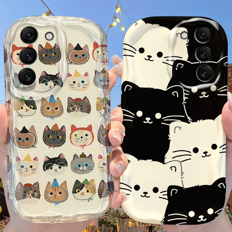 Various Cute Cat Case for Samsung Galaxy A53 A50 A50S A36 A35 A34 A32 A30 A26 A25 A24 A20 A16 A15 A06 A05S A05 M55 M54 5G Cover