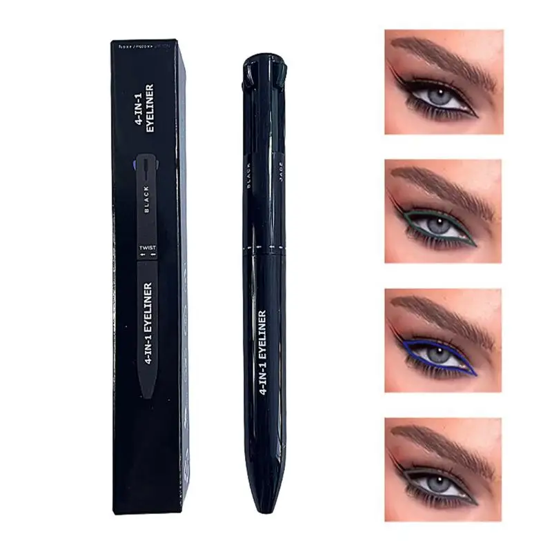 1pcs 4 In 1 Makeup Pen Eyebrow Pencil Waterproof Drawing Eye Brow Easy Color Eyeliner Eyebrow Pen Sweatproof Makeup Pen