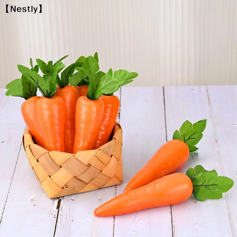 5/10Pcs Artificial Carrot Foam Vegetable Photo Prop Food Toy Mini Toys Decorations Party Favor Fake Vegetables〔Nest〕