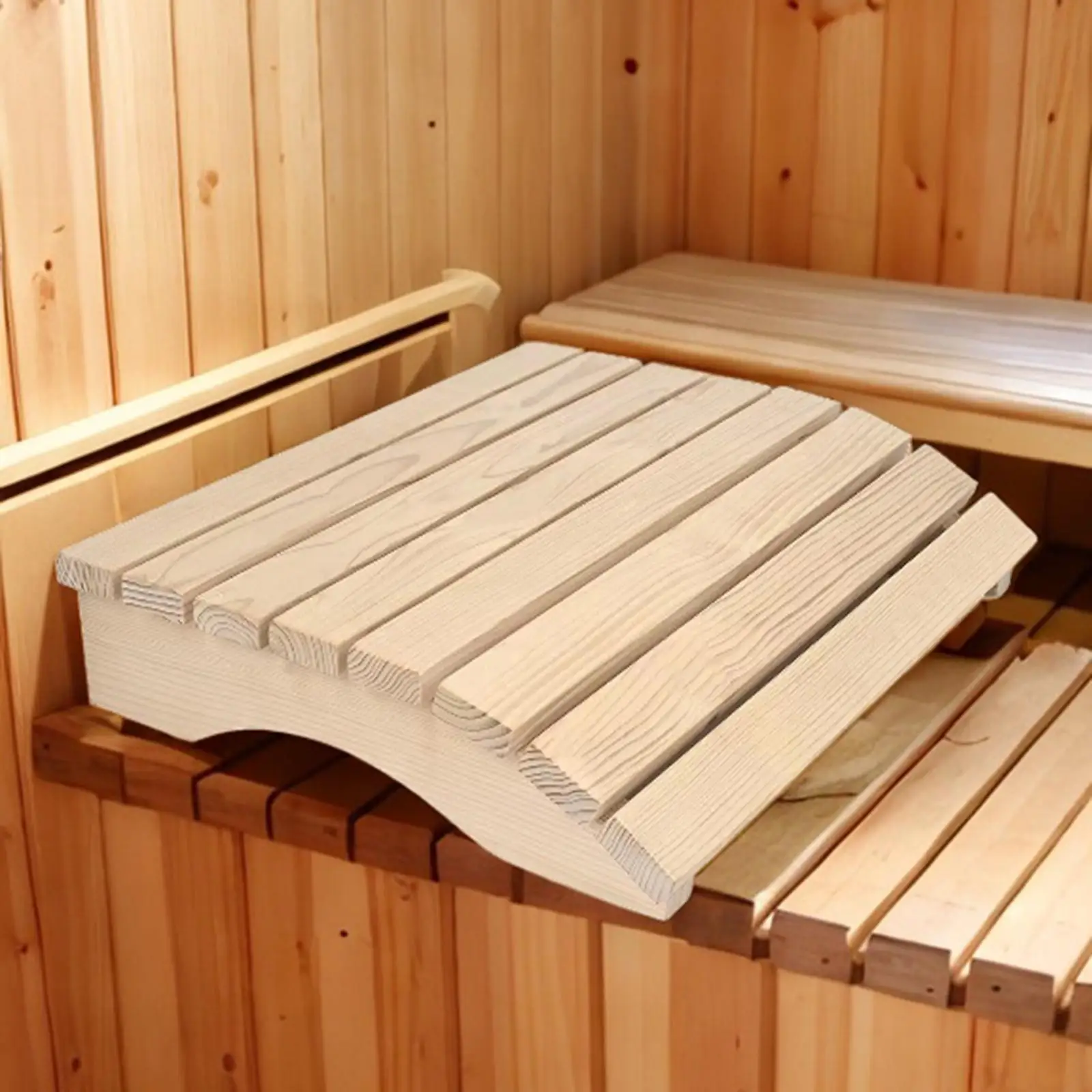 Schienale per sauna Poggiatesta per sauna in legno antiscivolo per uso domestico per sauna