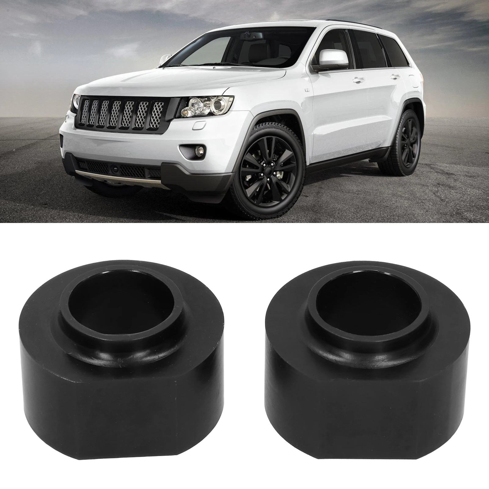 2Pcs 2in Front Lift Kit Leveling Spacer Replacement For Jeep-Wrangler TJ/Cherokee XJ/Grand Cherokee ZJ