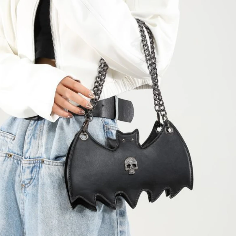 

Американская винтажная искусственная кожа Y2K Cool Bat Skull Мини-сумка через плечо Кошелек для телефона Сумки для хранения Женская сумка Сумки на плечо Кошелек