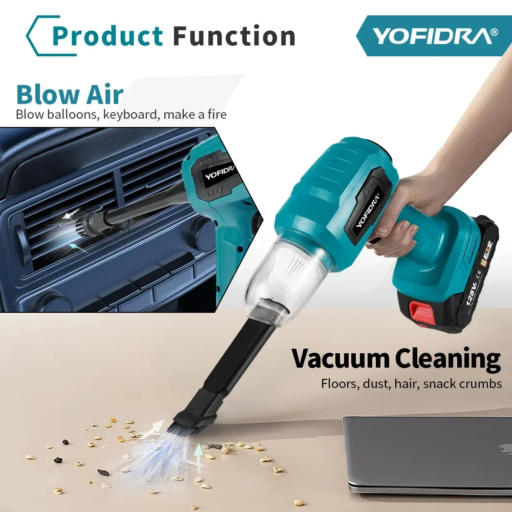 Centrifugal Blower Suction Wireless Vacuum Cleaner 6000RPM Portable Air Blower Dust Tool for Makita 18V Battery