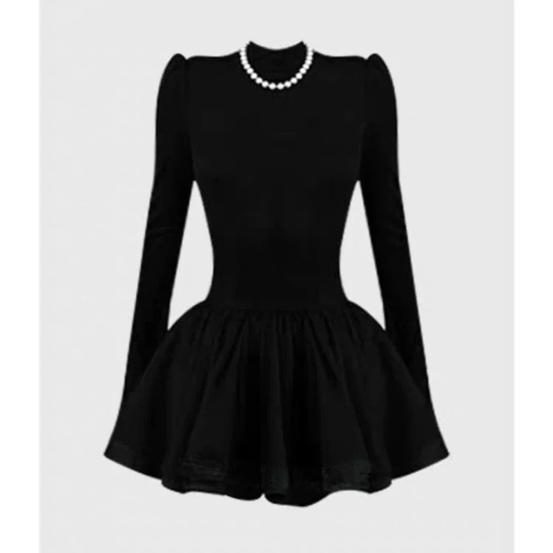 Autumn and Winter Set Women's Spring and Autumn New Korean Knitted Sweater+Slimming Dress Elegant Women's Two Piece Set