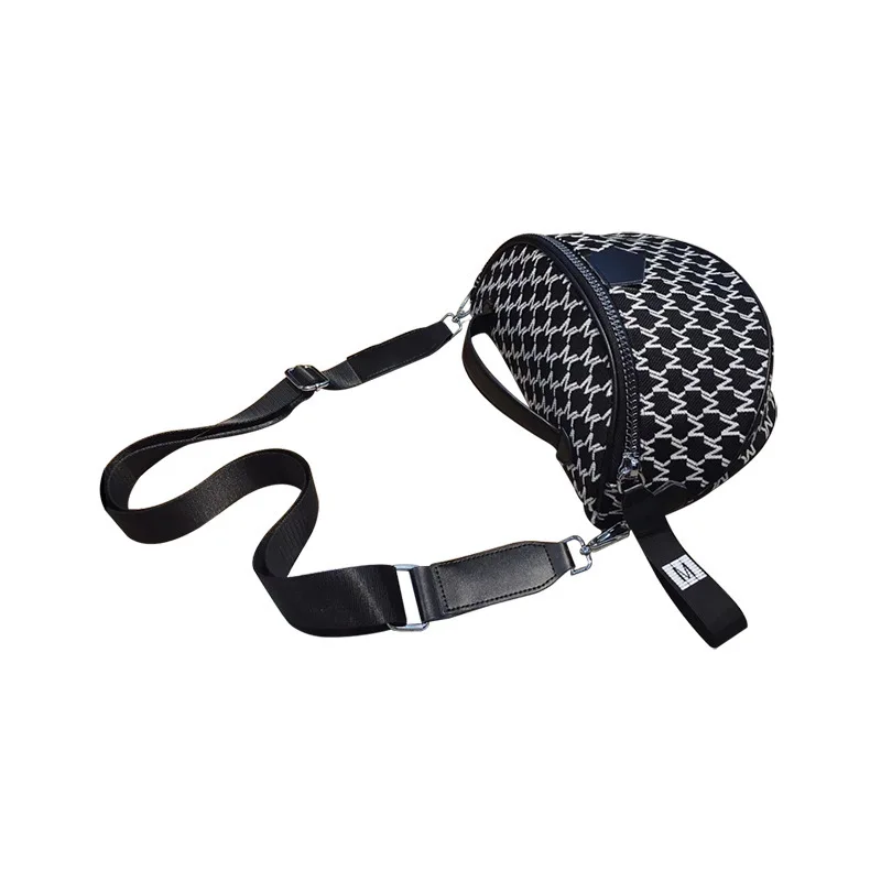 Women Crossbody Bag Travel Belt Bag Sport Purse Pocket shoulder bag messenger bag women\'s Nylon mesh bag with leather