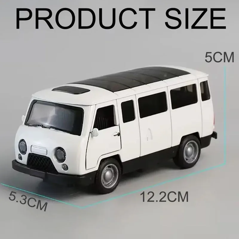 Die Cast Alloy Vintage Van Off-road Car Model Pull Back Miniature Vehicle Toys For Children Collection Gifts