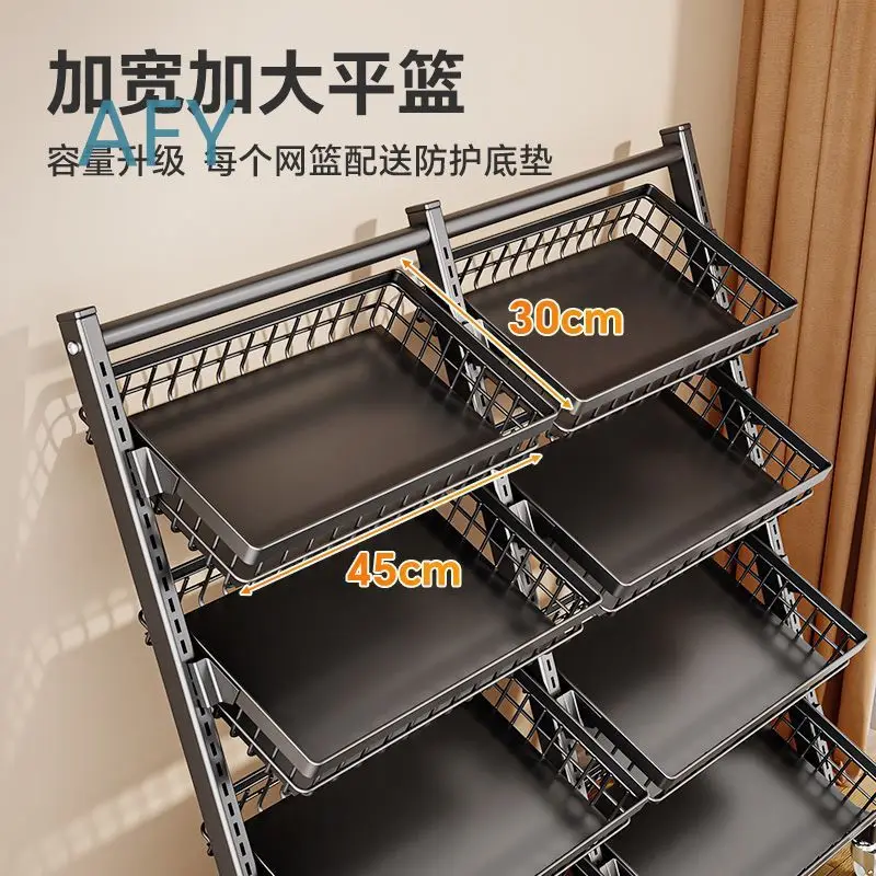 Multifunctional Kitchen Vegetable Storage Rack for Home Use Portable Snack Organizer Cart with Multiple Tiers for Living Room