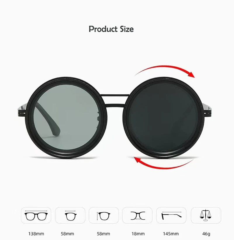 KLASSNUM Männer Handgemachte ND9 Filter Einstellbare Dimmen Sonnenbrille Angeln Fahren Gläser Anti Glare UV PLuxury Polarisierte Gläser – Detail 1