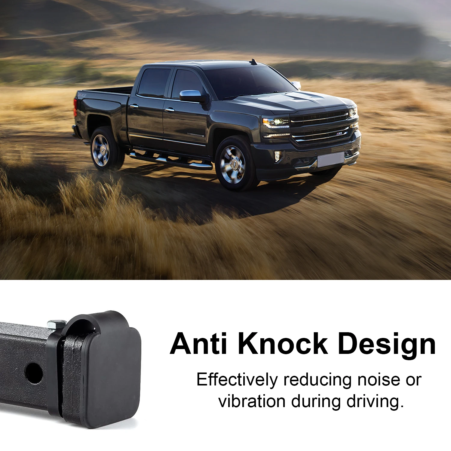 Car Trailer Hitch Cover 2 Inch Hitch Cover Tube Plug Insert Rubber Receiver Tube Plug Towing Hitch Covers Exterior Accessories