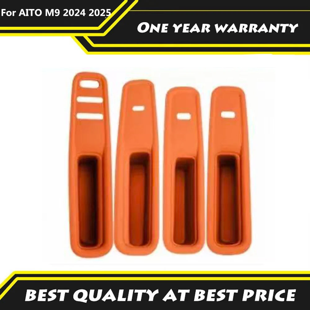For AITO M9 2024 2025 Door Handle Storage Box Phone Slot Silicone Pad Anti Slip Car Interior Decoration Accessories Modification