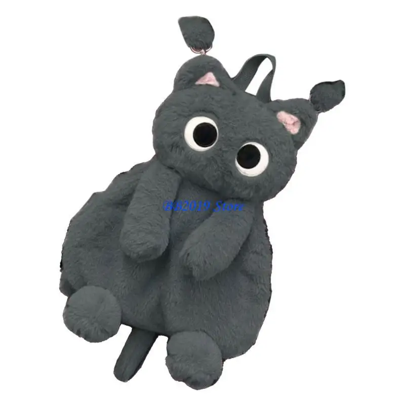 Q0KB Kids Short Plush Bag Pack Daily Necessaries Backpack Cartoon Shoulder Bag