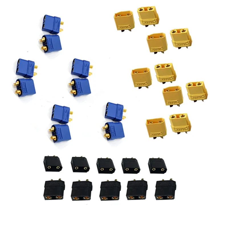 5pairs XT90 Male/Female  Bullet Connector  4.5mm yellow blue black  Bullet  Plug for RC Lipo Battery model car