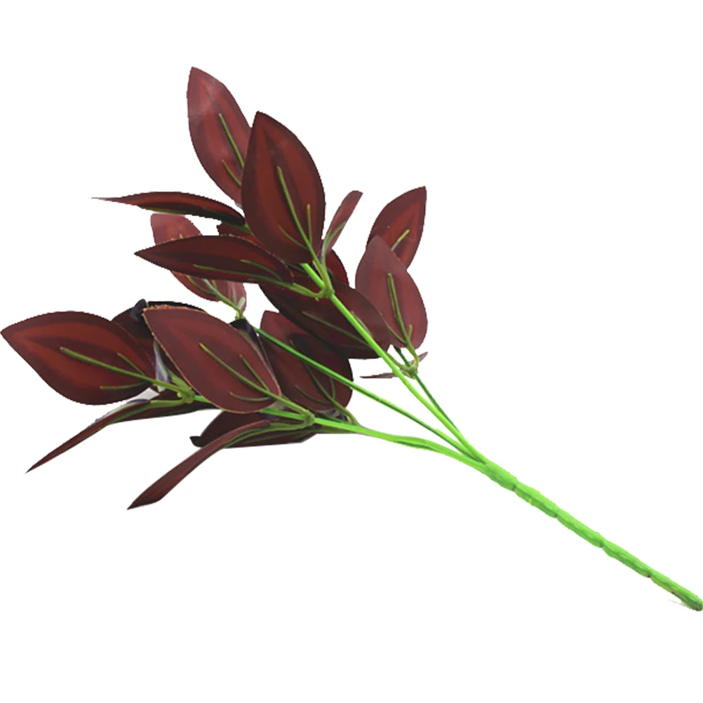 

5pcs 5 Heads Purple Artificial Plants Decor For Home Living Room Table Simulation Bamboo Plum Fake Tropical Indoor Garden