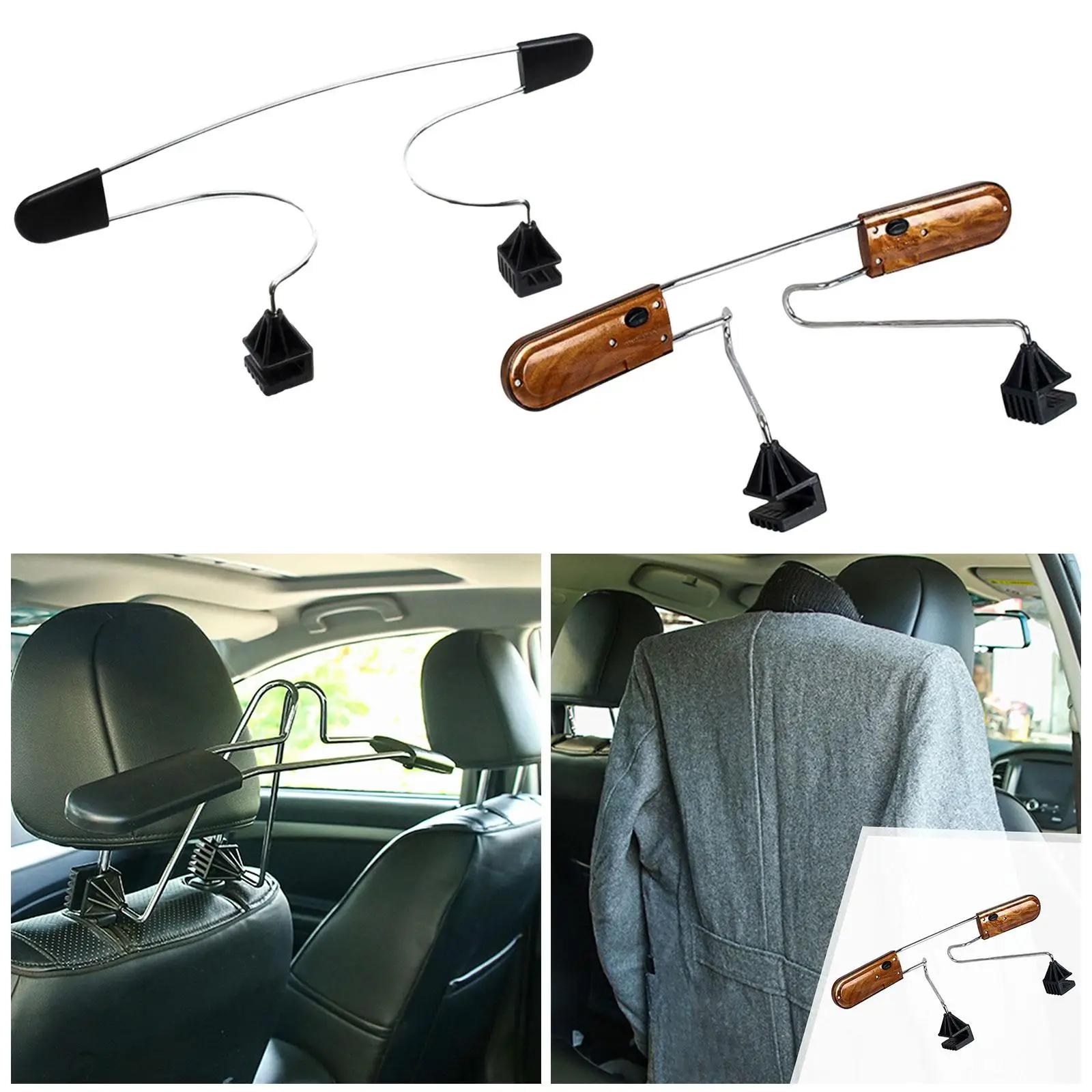

Adjustable Car Hanger Coat Holder Organizer Multifunctional Detachable for Suit