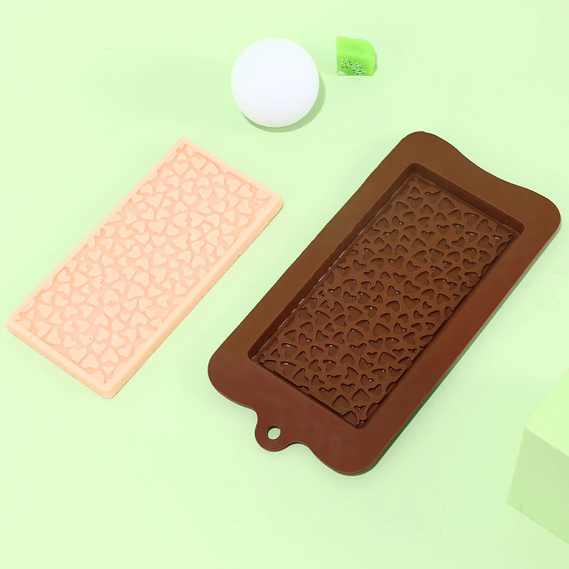 Heart Silicone Chocolate Mold DIY Cake Accessories Mold Kitchen Ice Cubes Biscuit Pastry Manual Baking Cake Decoration Mould