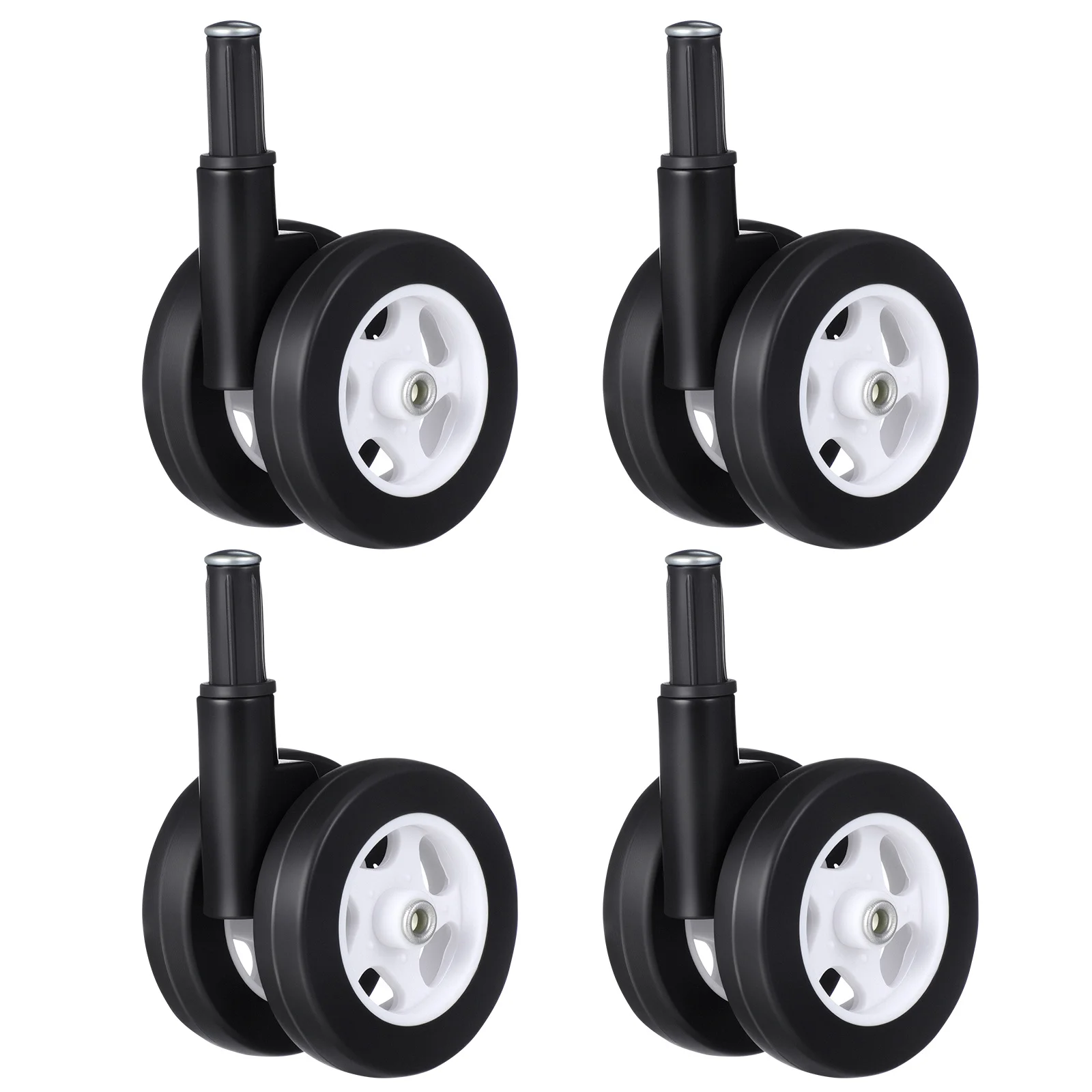 

4Pcs Universal Stroller Wheel Replacement Set Quiet Rotatable Plastic Caster Wheels for Walker Accessories Spare Parts