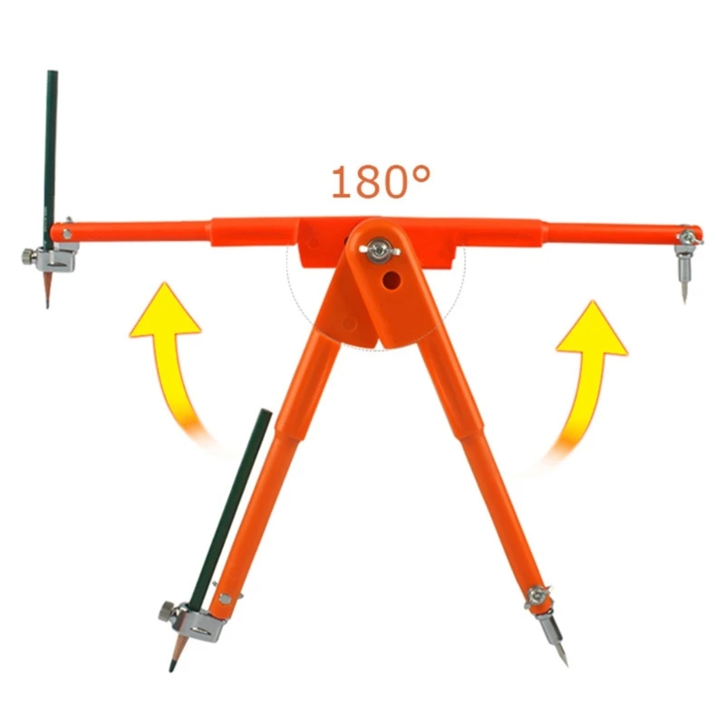 Carpenter Pencil Compasses Large Diameter Adjustable Dividers Marking Scribing Accurate Measurements Fit for Woodworking