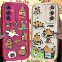 Lovely Capybara Case for Samsung Galaxy A35 A55 A15 A25 A16 A06 A05 A05S A24 A13 A23 A12 A22 A32 A52 A71 A51 4G Silicone Cover