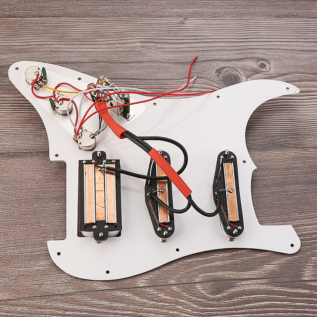 SSH Electric Guitar Pickguard with 2 tone & 1 volume knob, 5-way pickup switch for Strat Style Electric Guitar Parts